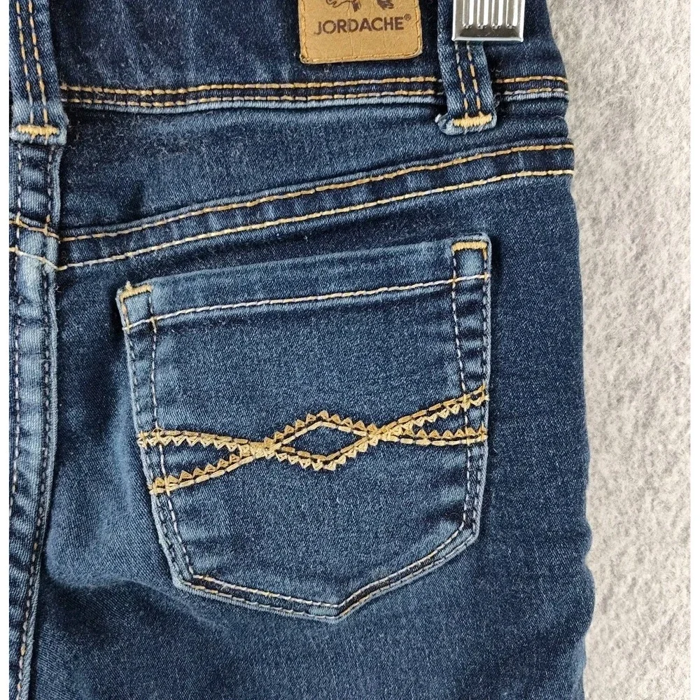 Jordache Girls Jeans Size 5 Reg Skinny‎ Distressed Adjustable📸SEE PICS📏📸